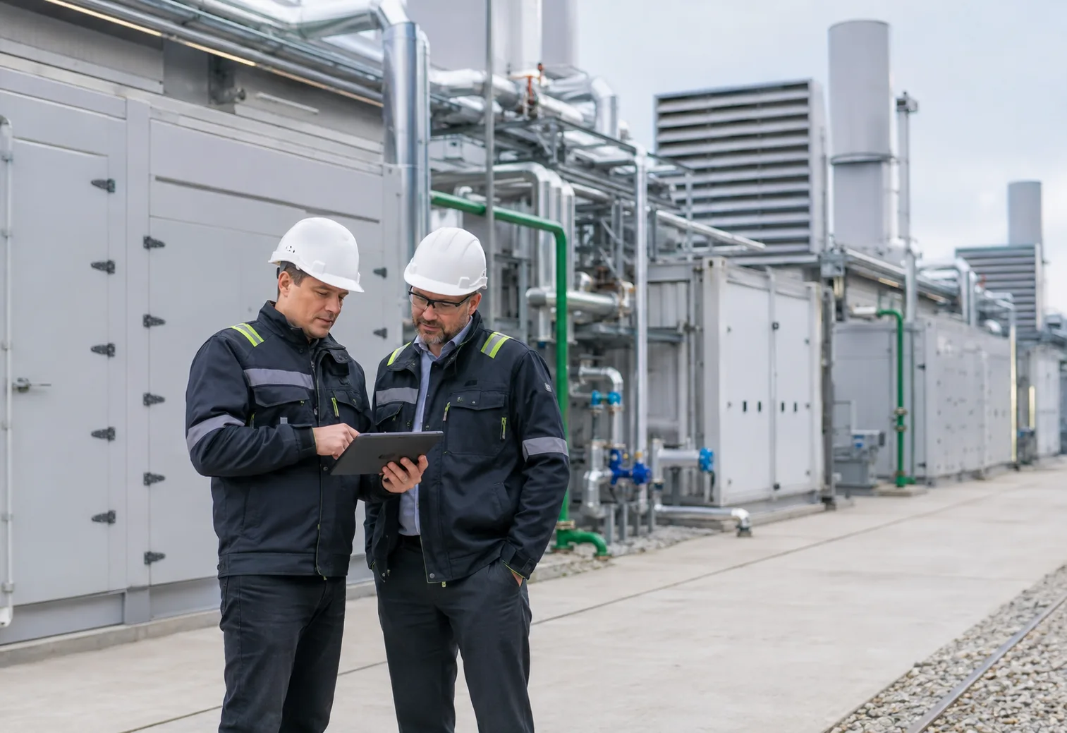 Инженеры 4DA Energy Solutions Ltd. на площадке энергоцентра